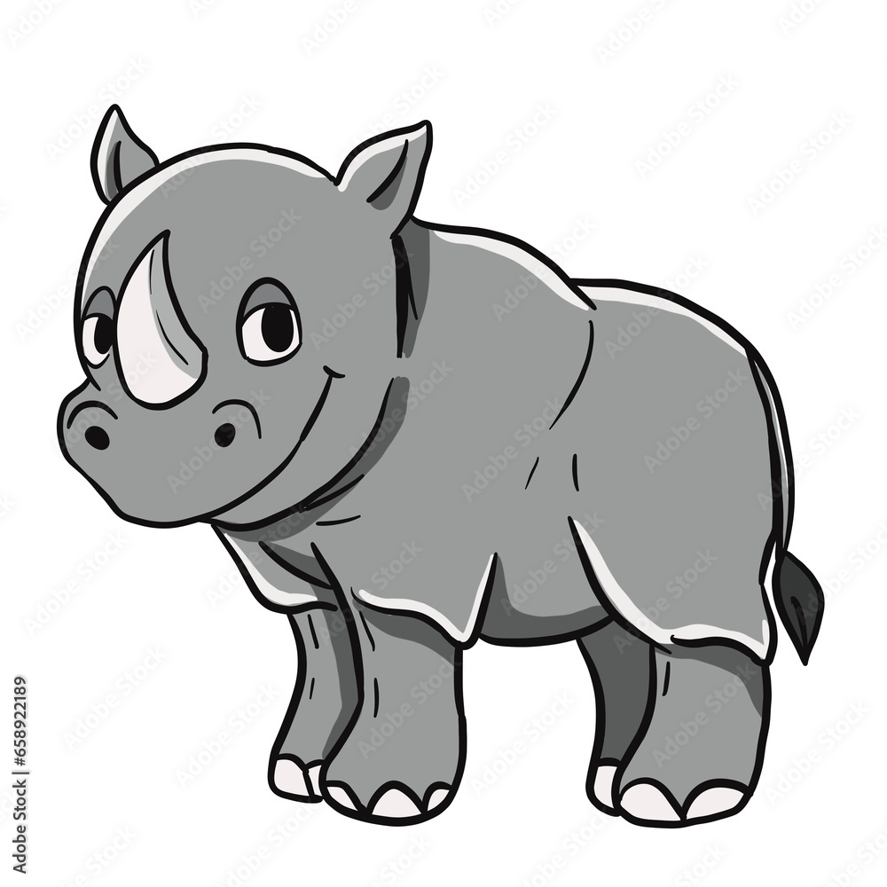 Cartoon rhino 