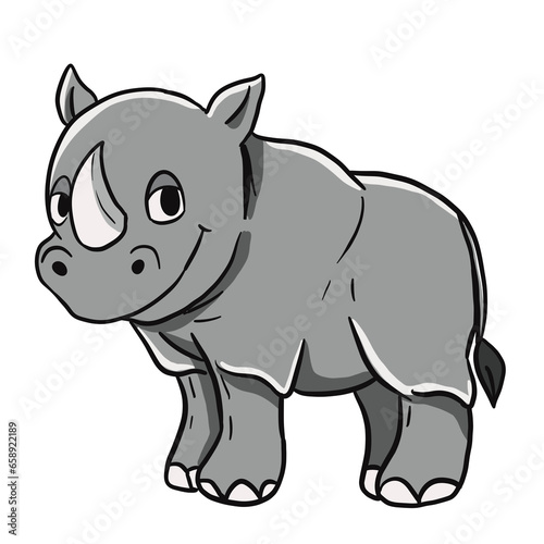 Cartoon rhino  © Parkaidowe