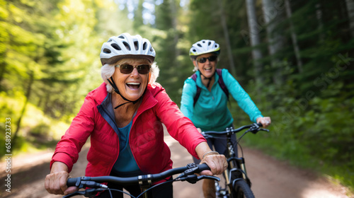 Active Seniors Revel In Bike Riding Adventures And Laughter © Ян Заболотний