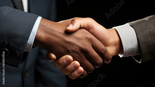 Business Handshake Between Professionals . Сoncept Introduction To Networking Events, Tips For A Professional Handshake, Building Trust And Rapport In Business Relationships