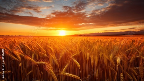 Sunset Illuminating A Field Of Wheat © Ян Заболотний