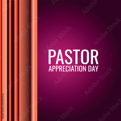 Pastor Appreciation Day . Design suitable for greeting card poster and banner