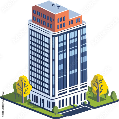 Building Apartment Illustration Vector Format