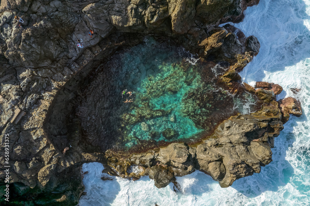 Charco De La Laja natural pool in San Juan de la Rambla village ...