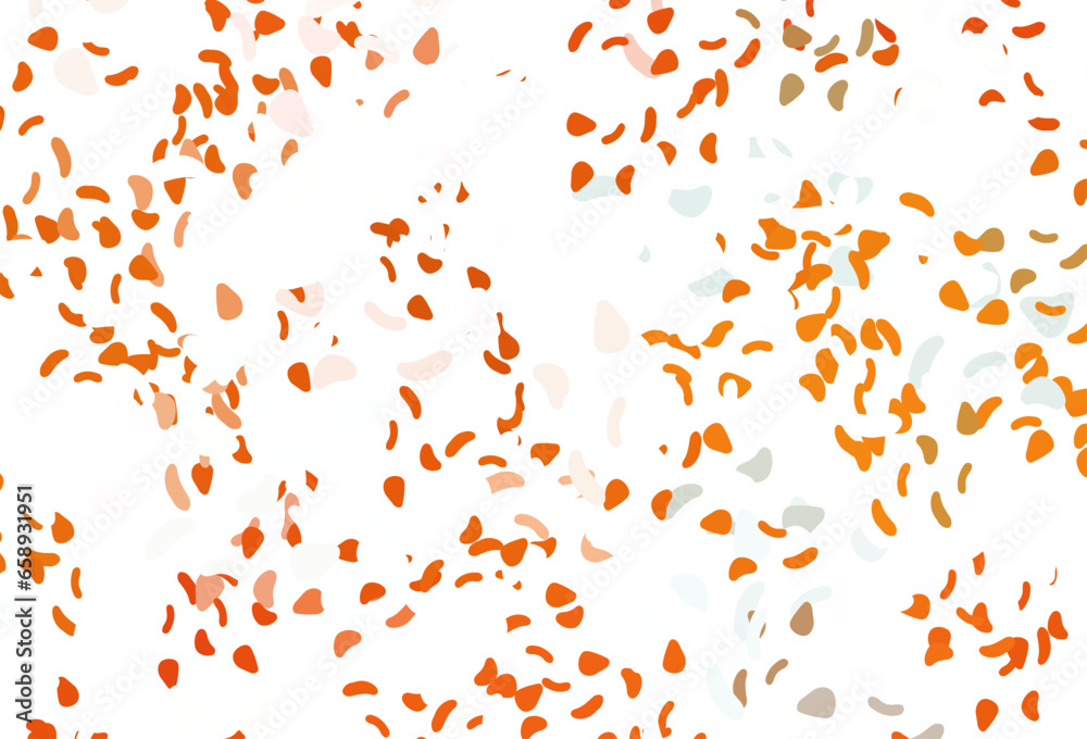 Fototapeta premium Light orange vector pattern with chaotic shapes.