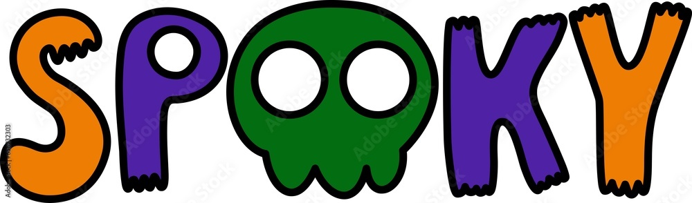 Naklejka premium Halloween lettering
