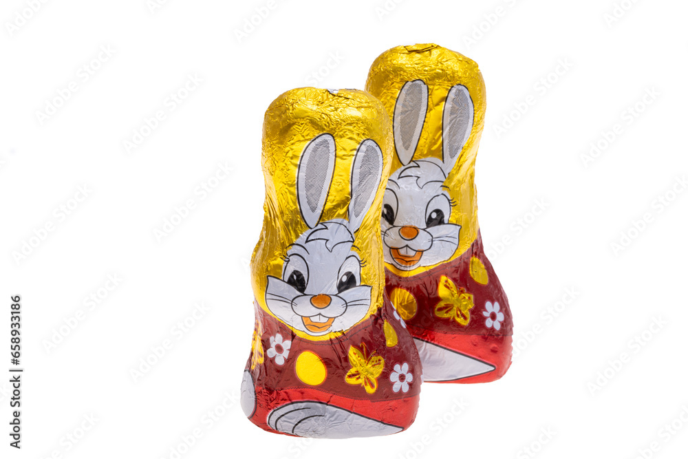 chocolate Easter bunny isolated