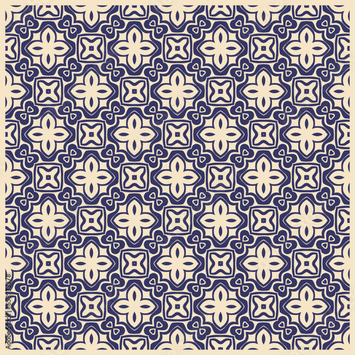 Seamless geometric Repeat Pattern squares repeatable grid texture vintage rectangle mesh pattern background, Islamic geometric Arabic Ornamental round pattern. © TajdarShah