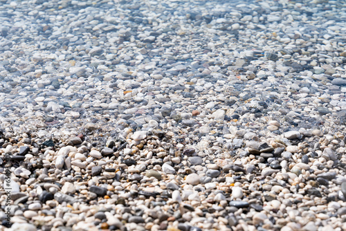 beautiful background of pebbles close up