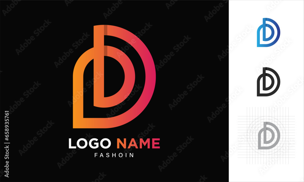 D Letter logo, modern logo, D monogram logo, initials letter logo design. typography lettering logo. D Letter logo, modern logo, D monogram logo, initials letter logo design. typography lettering logo.