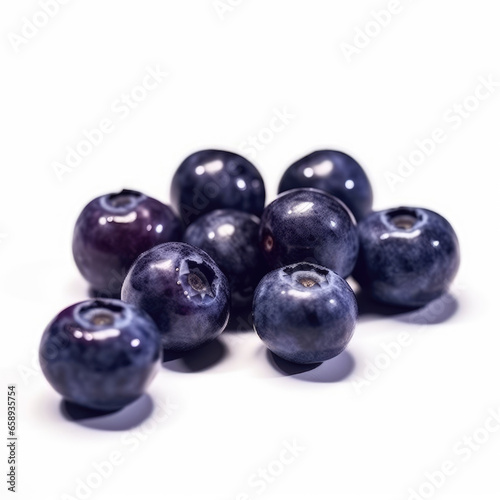 a delicious fresh blueberry on a white background