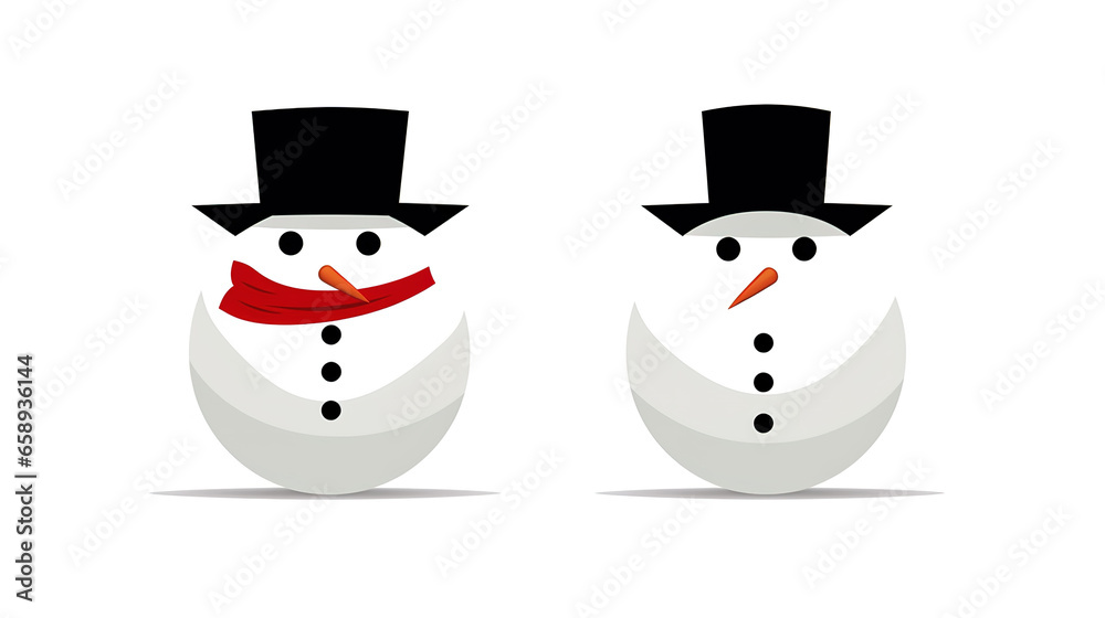 snowman with a hat