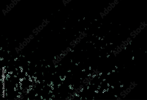 Dark blue vector pattern with gender elements.