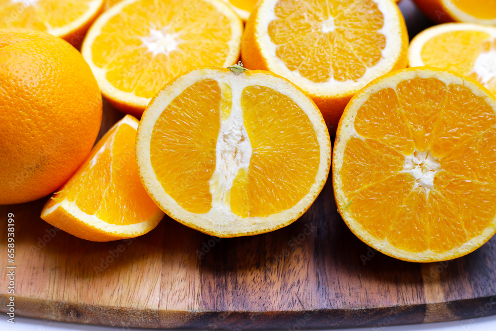 Fototapeta premium Fresh orange fruit, high vitamin c