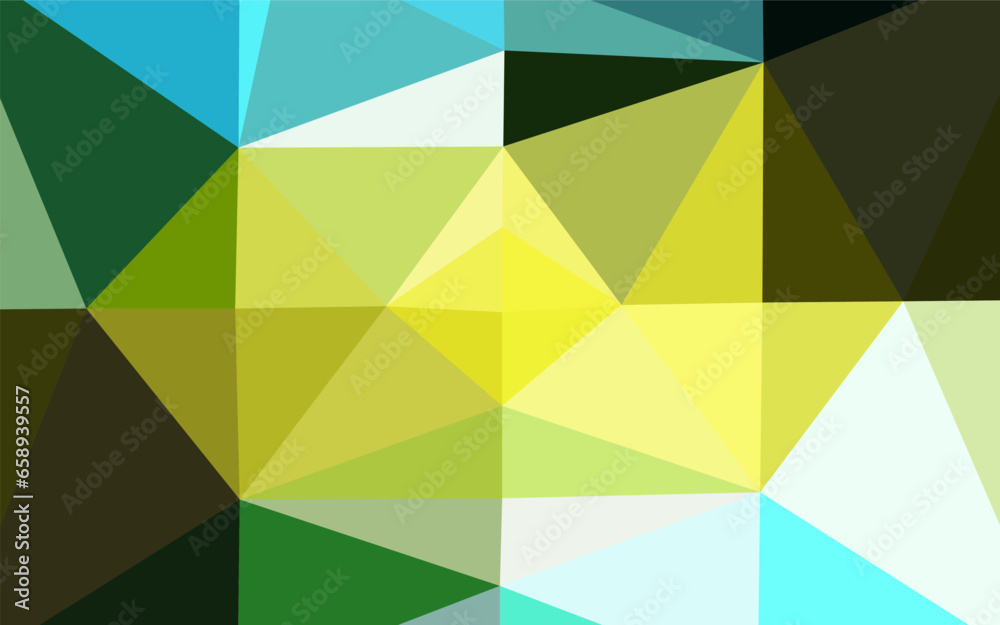 Light Green, Yellow vector abstract polygonal layout. Creative illustration in halftone style with gradient. Polygonal design for your web site.