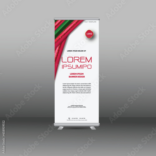new business roll up display standee for presentation purpose