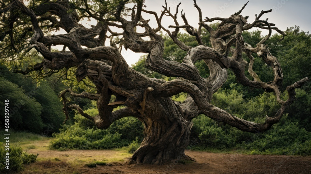 Fototapeta premium old oak tree. Generative AI