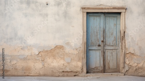 old wooden door. Generative AI