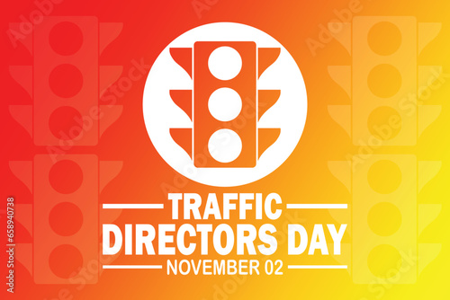 Traffic Directors Day Vector Template Design Illustration. November 2. Suitable for greeting card, poster and banner