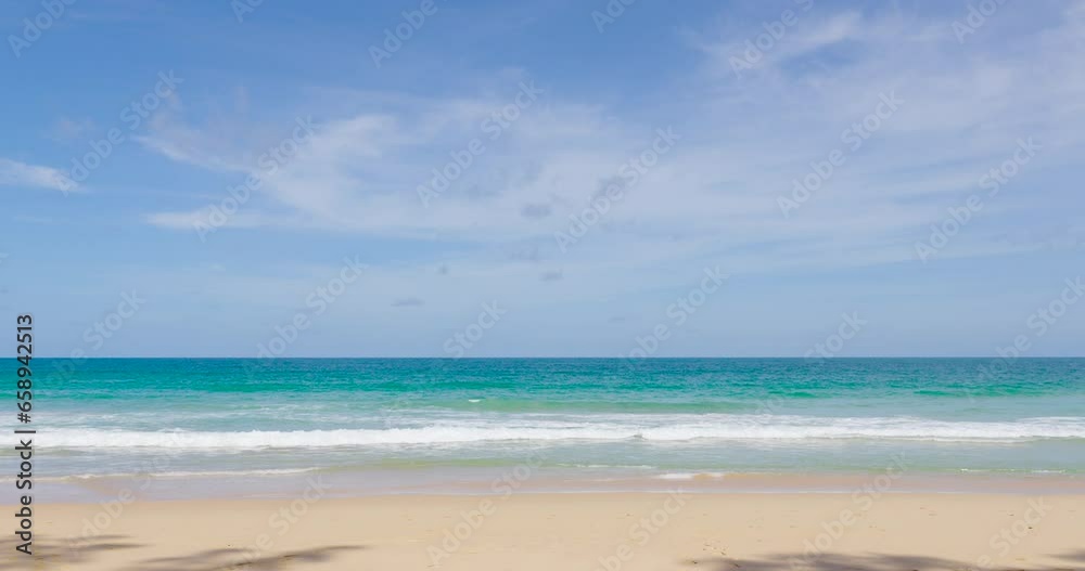 Nature video Sea beach, Phuket, Thailand, on a sunny day, beach without tourists Filmed with high quality cinema cameras. DCI 4K ProRes422 Nature video Sea beach, Phuket, Thailand, on a sunny day, beach without tourists Filmed with high quality cinema cameras. DCI 4K ProRes422