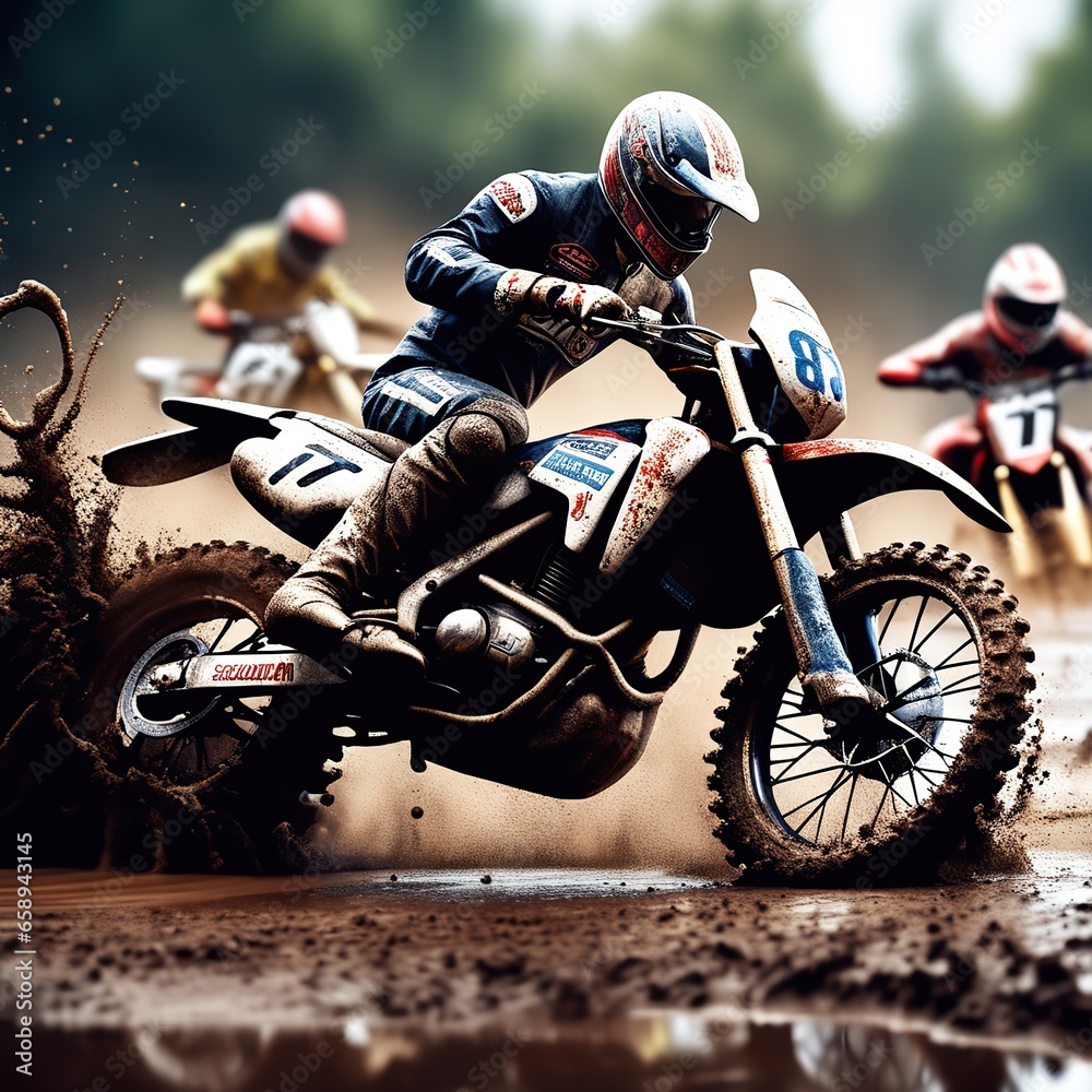 Naklejka premium motorcycle racing