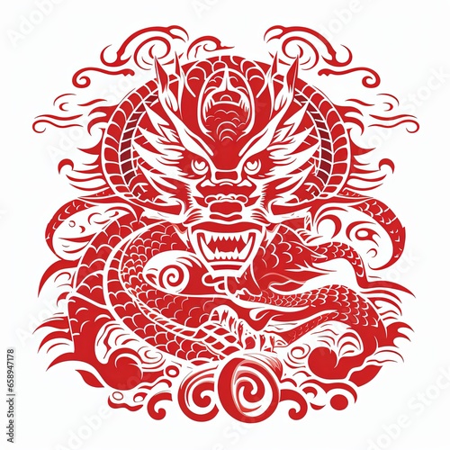 Chinese dragon badge