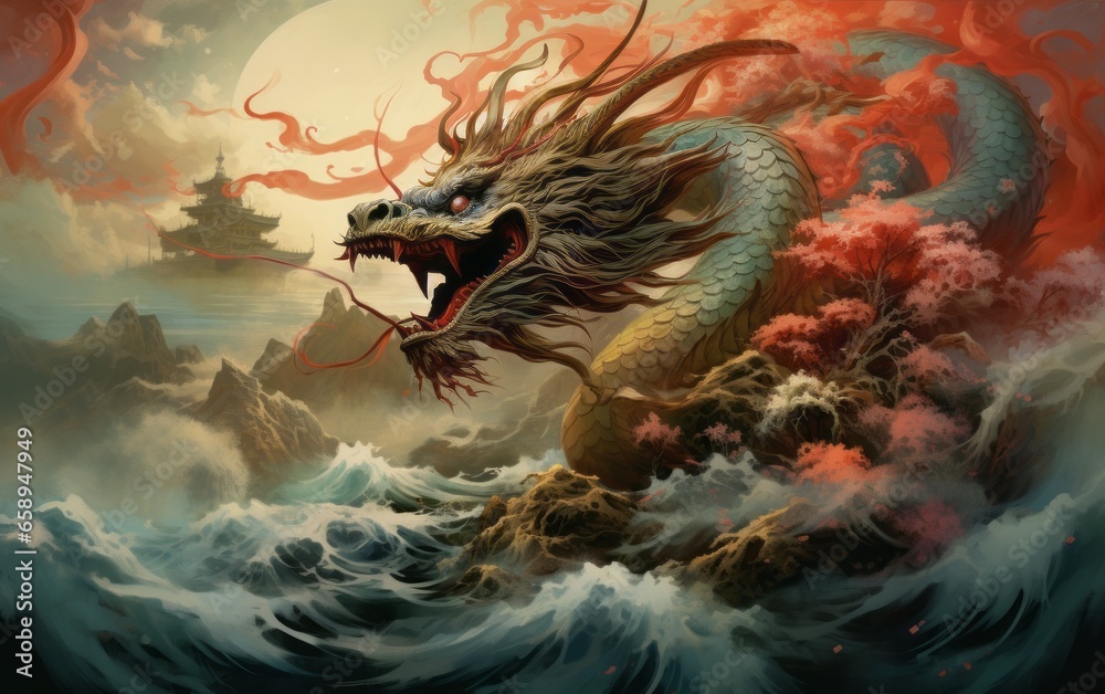 Chinese dragon in the sky
Chinese dragon in the sky