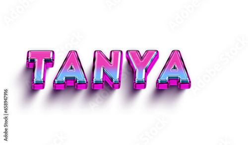 Tanya Colorful 3d Abstract Text name