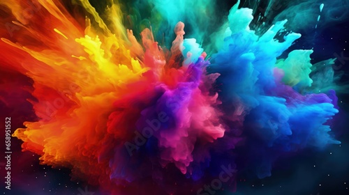 Pigment explosion colorful background