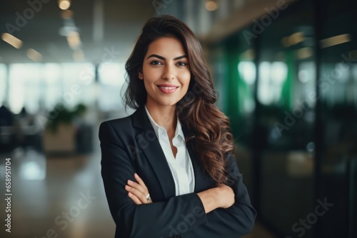 Portrait Indian female CEO smiling at the camera