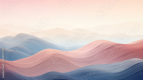 Abstract stylized background of mountains in wave shape