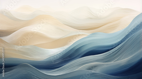 Abstract background of smooth lines in soft blue color