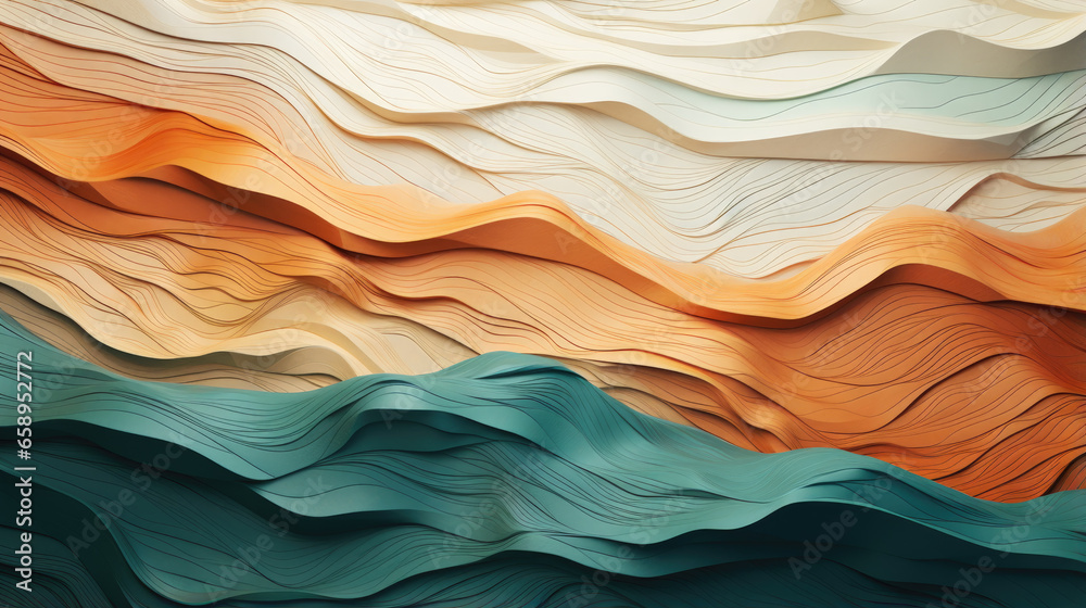 Abstract background of orange and blue paint strokes