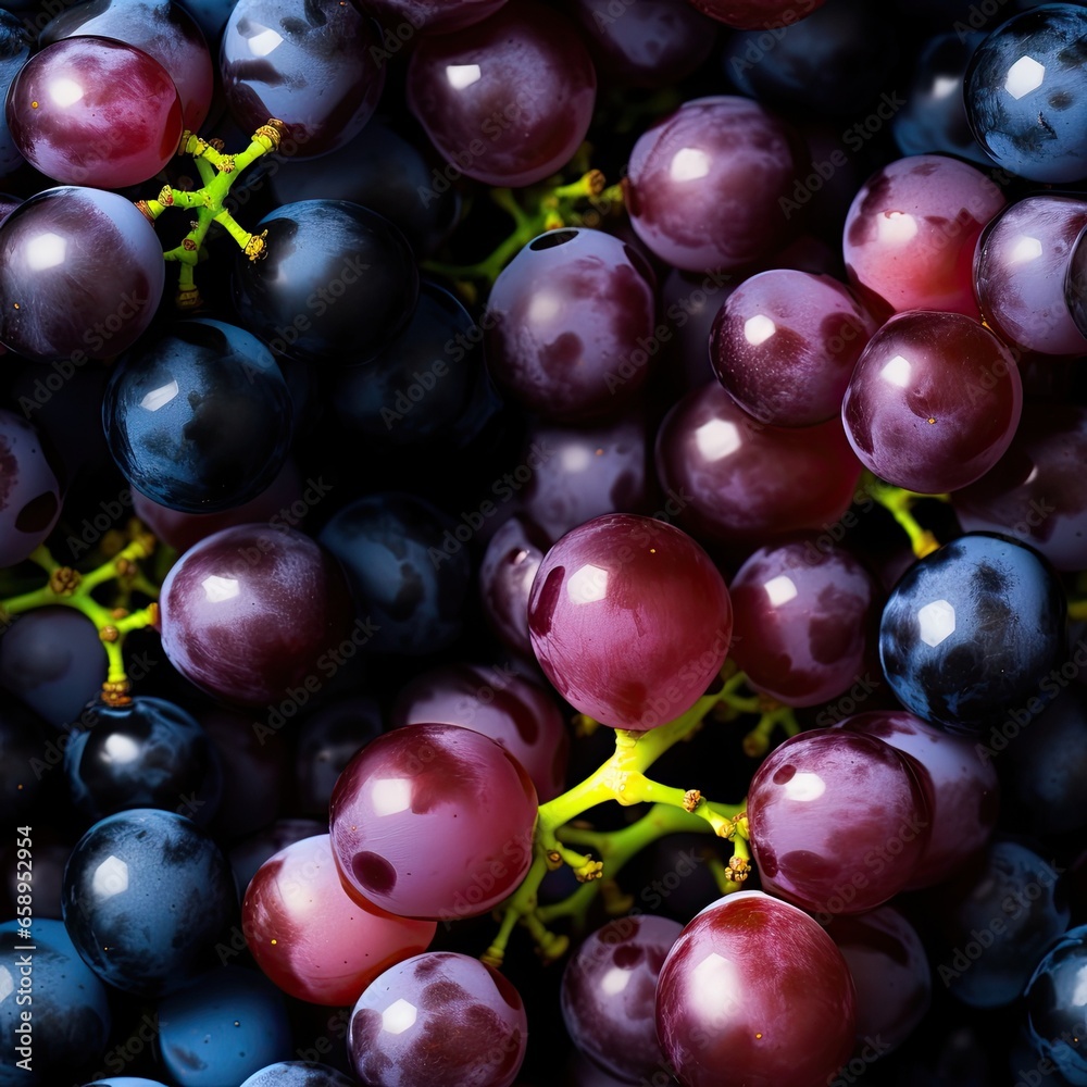 Fototapeta premium Grapes as seamless tiles
