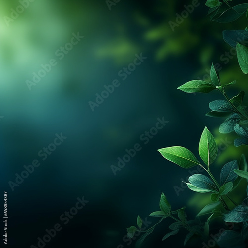 Green background, stylish, unmanned, simple, light and shadow 