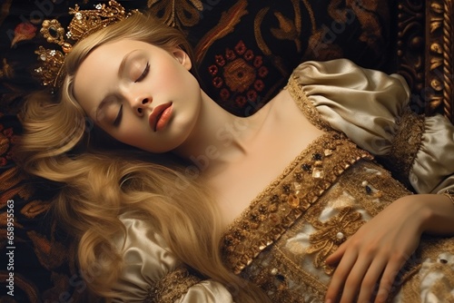 Portrait of a sleeping beauty.