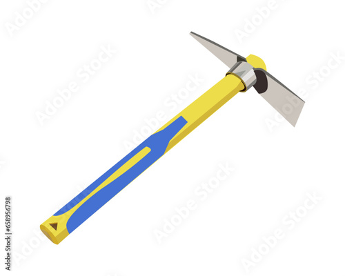 Vector of Hoe Carpentry Hand Tool Equipment isolated on white background. Vector illustration isolated.