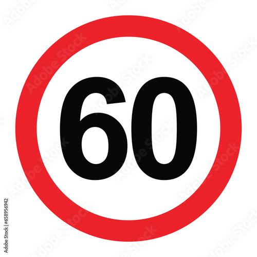 driving speed limit sixty 60 sign. printable traffic signs and symbols.