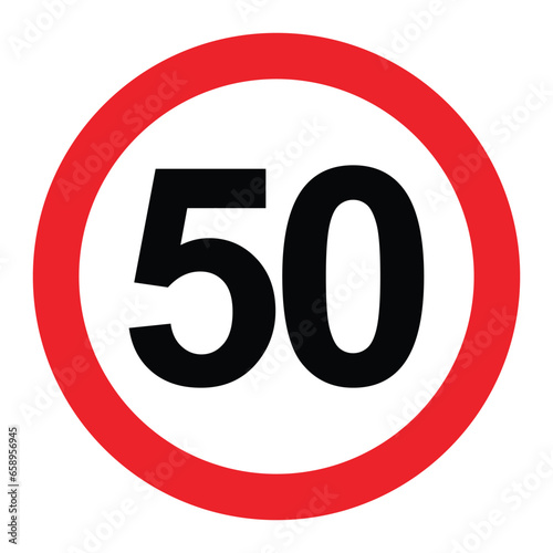 driving speed limit fifty 50 sign. printable traffic signs and symbols.