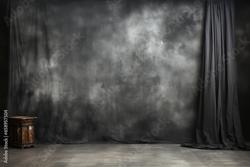 Obraz na płótnie Toile de fond studio texture calico gris clair teinté uni