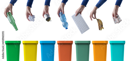 Separate waste collection and recycling photo