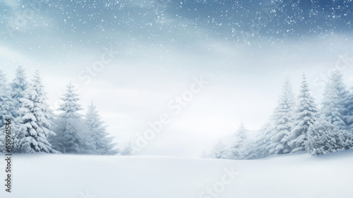 winter landscape with trees with copy space © RDO