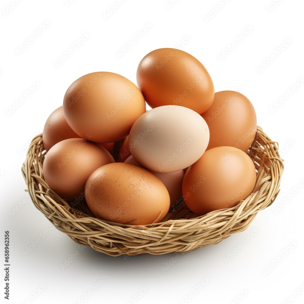 A organic raw eggs isolated on a white background A organic raw eggs isolated on a white background