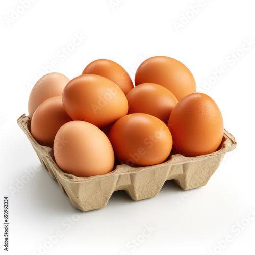 A organic raw eggs isolated on a white background © Rainbow Kuma
