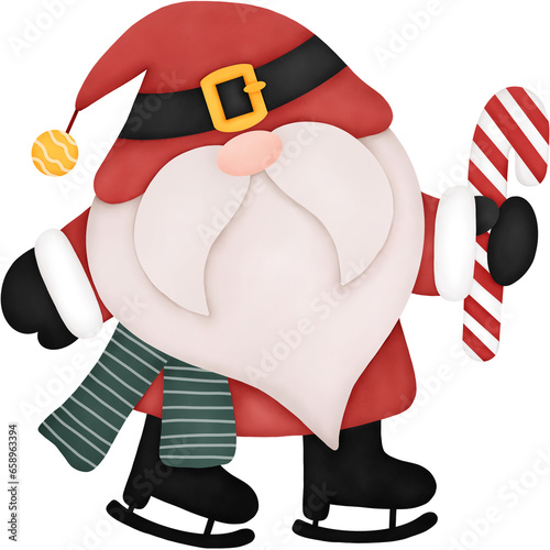 Watercolor Christmas Gnome