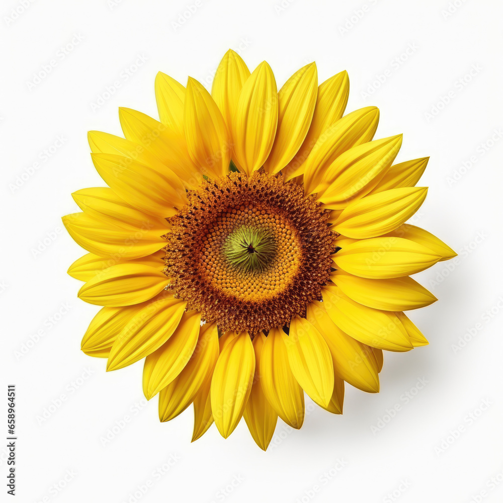 Fresh sunflower isolated on a white background. Fresh sunflower isolated on a white background.