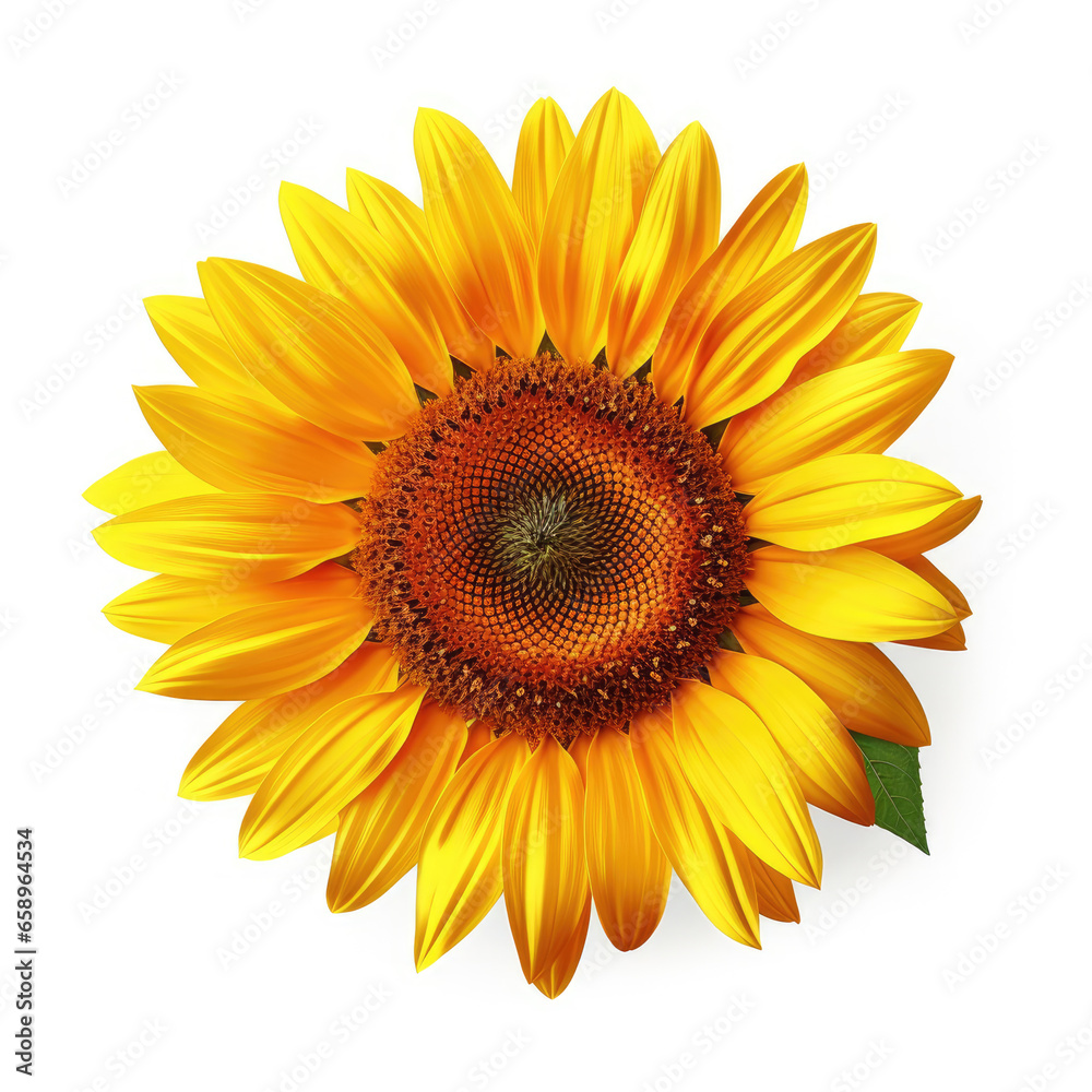 Fresh sunflower isolated on a white background. Fresh sunflower isolated on a white background.