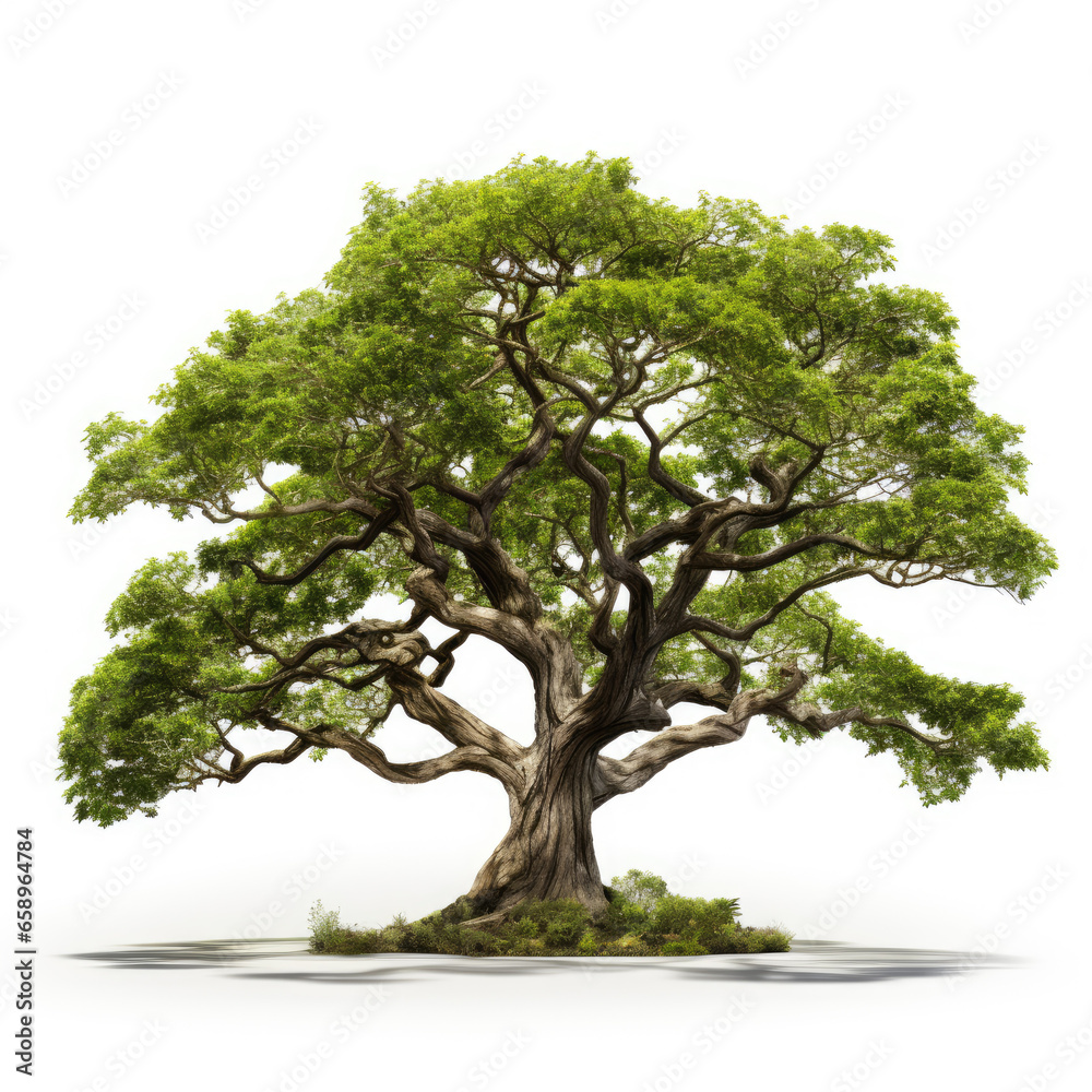 An old tree isolated on a white background An old tree isolated on a white background