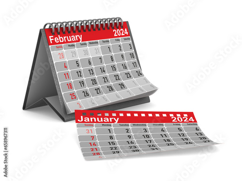 2024 year. Calendar for Feb...