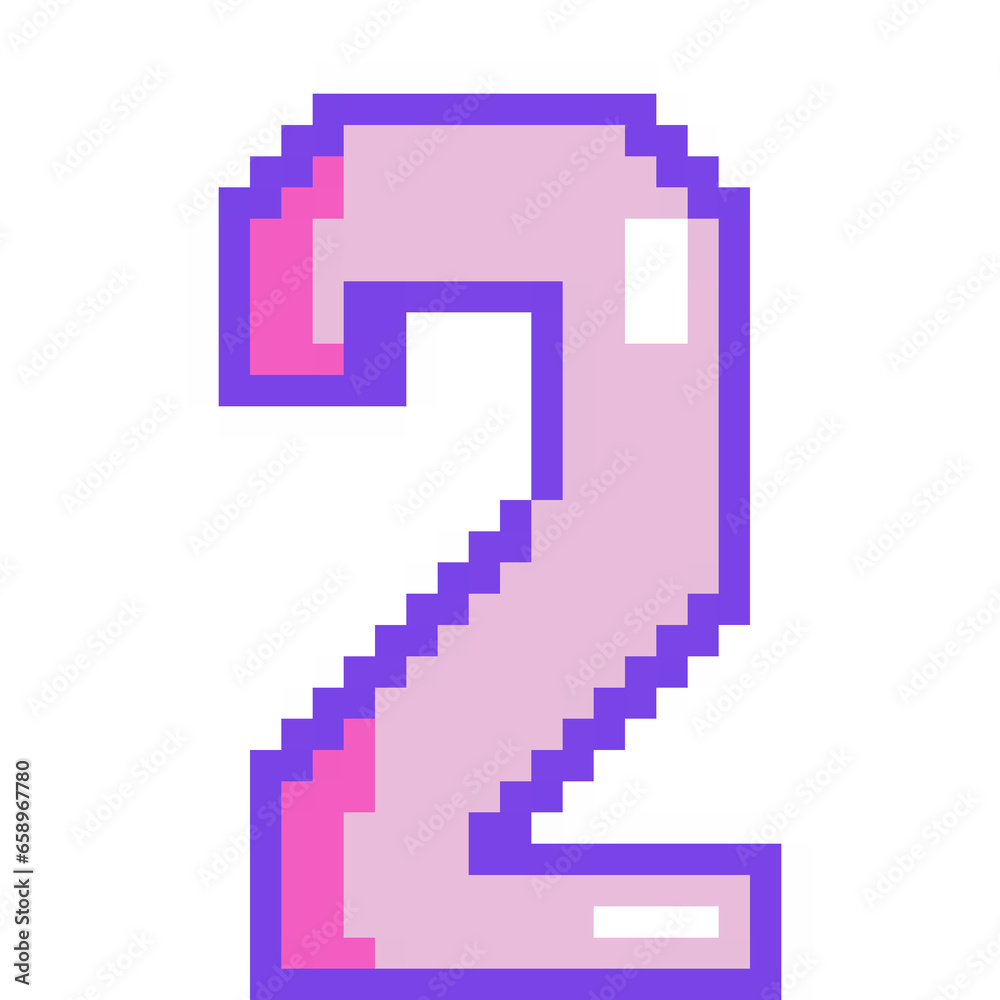 Fototapeta premium Pixelated Number